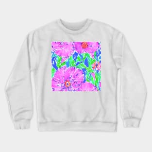 Seamless blue, green and pink watercolor Crewneck Sweatshirt